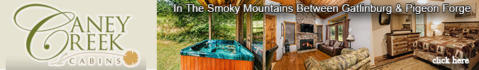 Caney Creek Cabins between Gatlinburg and Pigeon Forge
